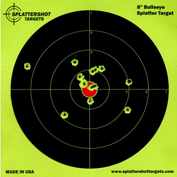 8” Bullseye Splatter Target - splatterbursttargets.com
