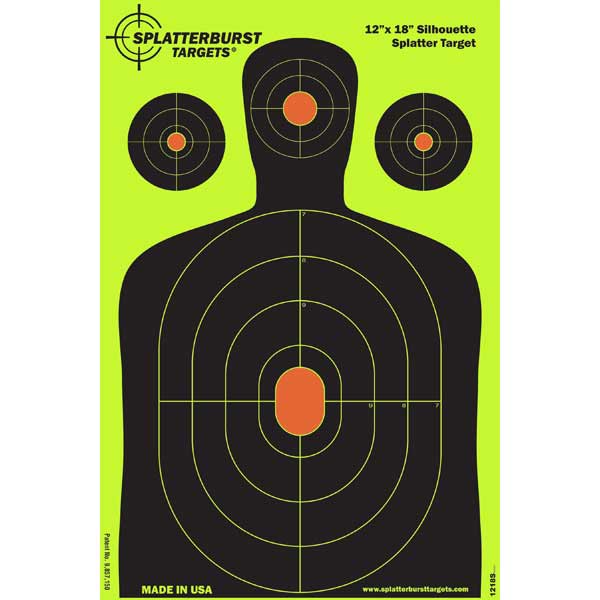 12 X 18 Inch 3 Inch Bullseye Reactive Shooting Target Splatterburst Targets 