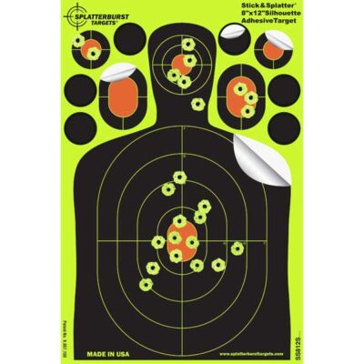 Details about   5-25pcs Shooting Gun Targets Splatter Glow Rifle Pistol Paper Target Adhesive US 