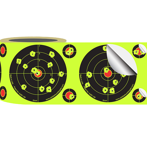 Roll of (200) 4 Stick & Splatter Self Adhesive Shooting Targets