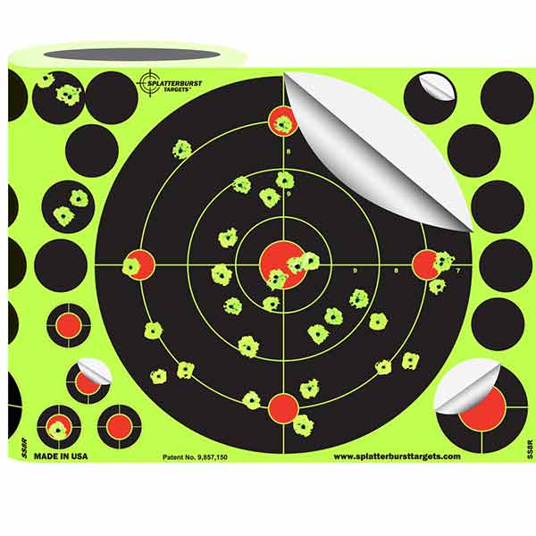 Splatter Target 2" Shoot rifle pistol reactive air cheap stick on targets 