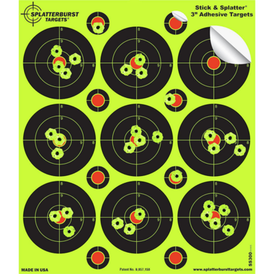 3” Stick and Splatter Adhesive Targets - Splatterburst Targets